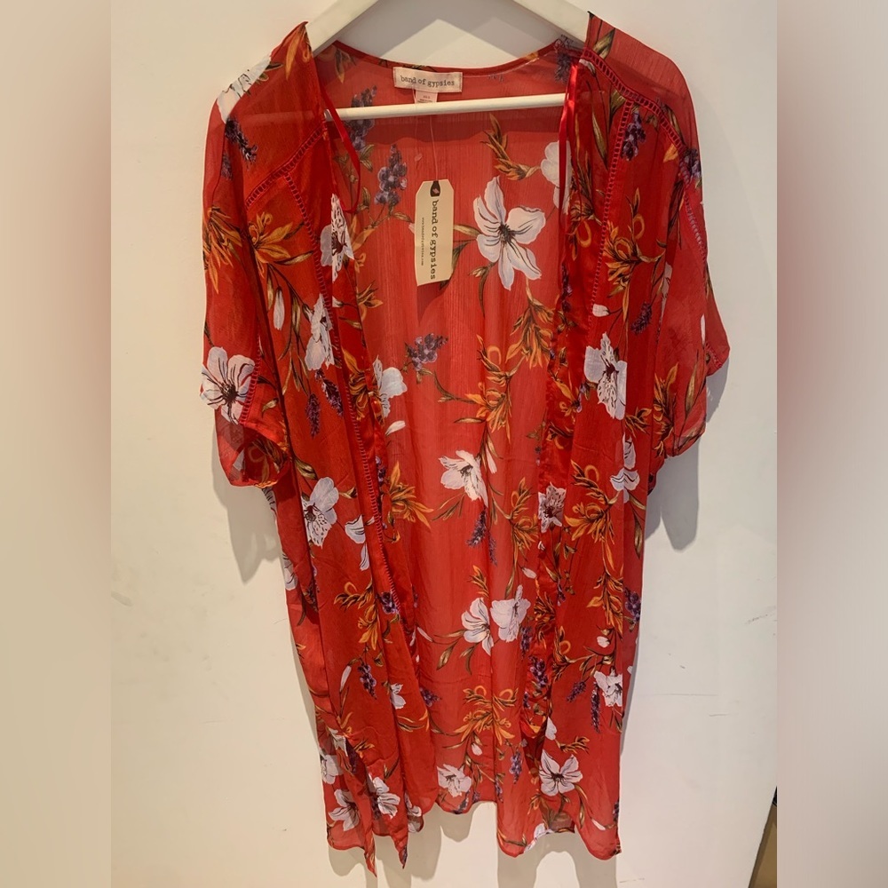 B11-Band of Gypsies Sheer Kimono Size XS/S NWT